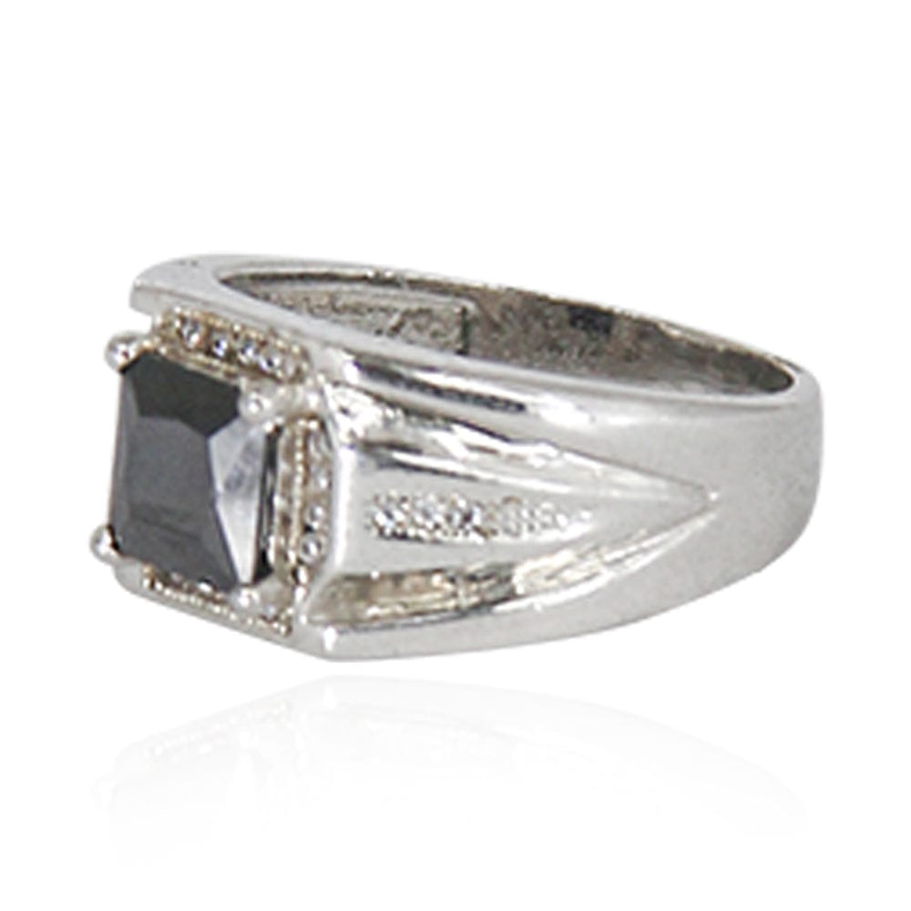 Square Cut Stone Silver Ring for Men Rings - By Unniyarcha - Original Manufacturers of Silver Jewelry, Gold Plated Jewellery, Fashion Jewellery and Personalized Soul Bands and Personalized Jewelry