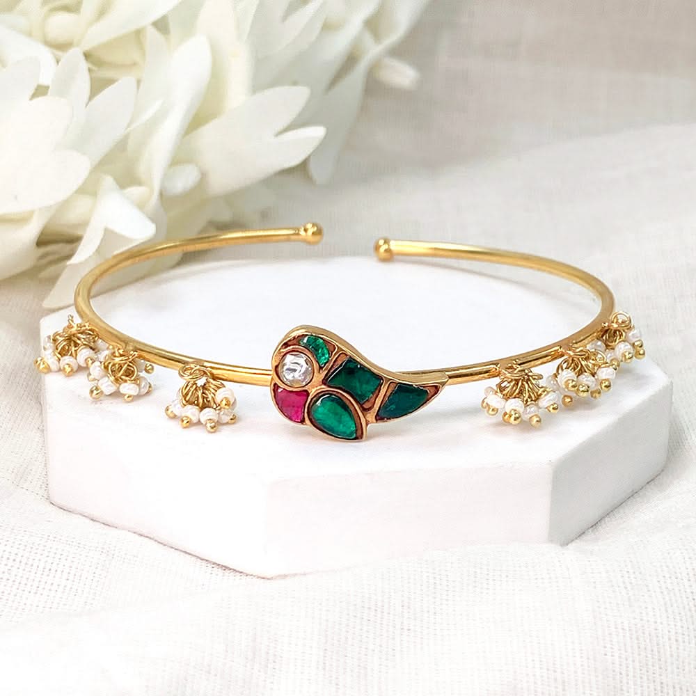 Mithu Silver Cuff with pearls