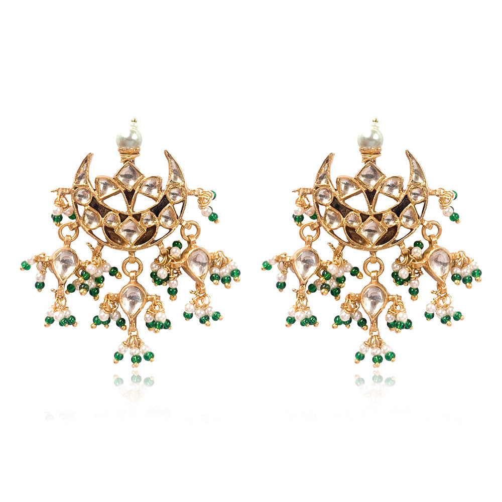 Silver Moon Chand Bali  Earrings