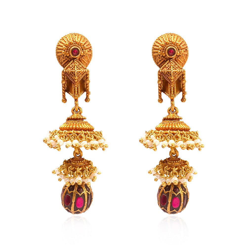 Rajamukhi Jhumkas