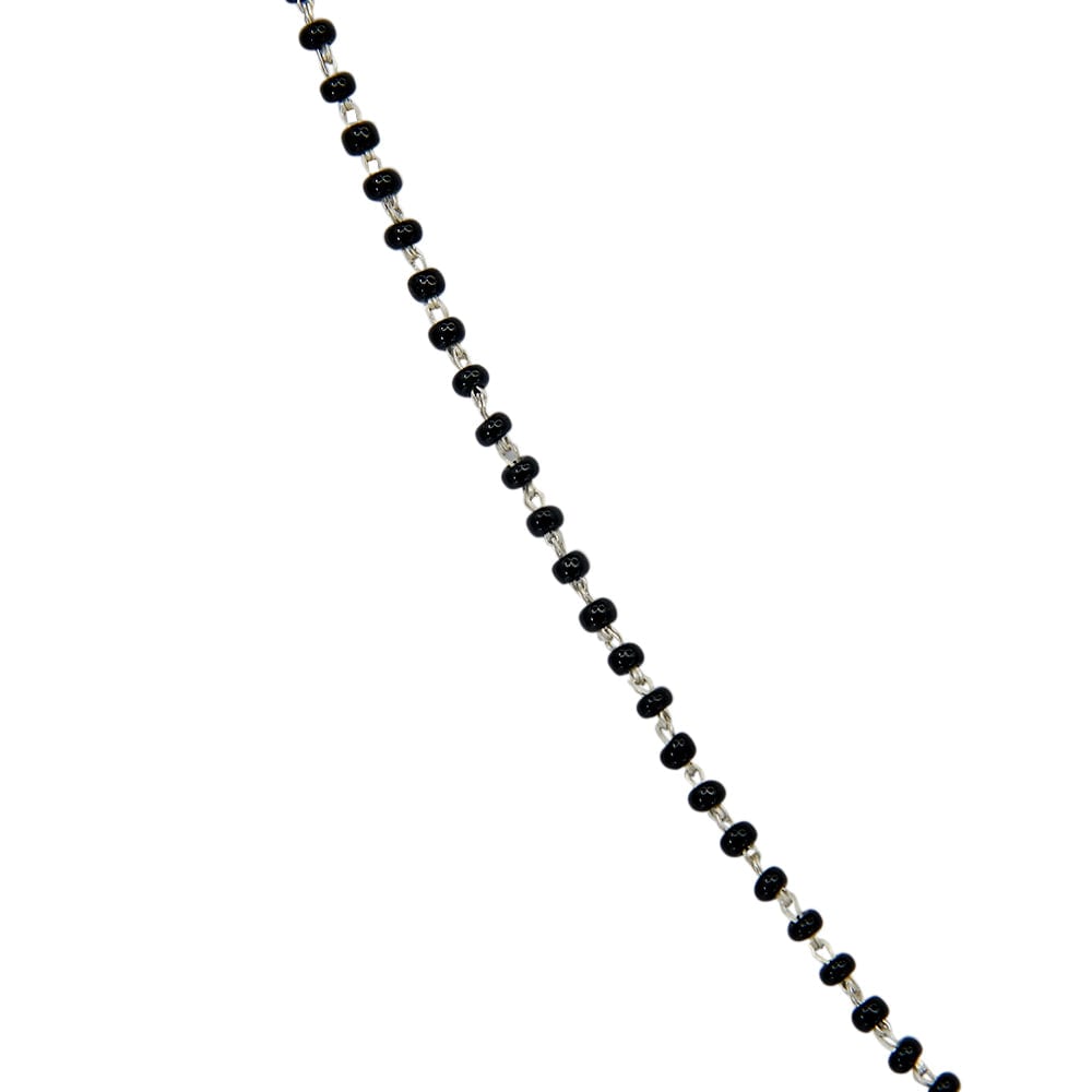silver oxised mangalsutra