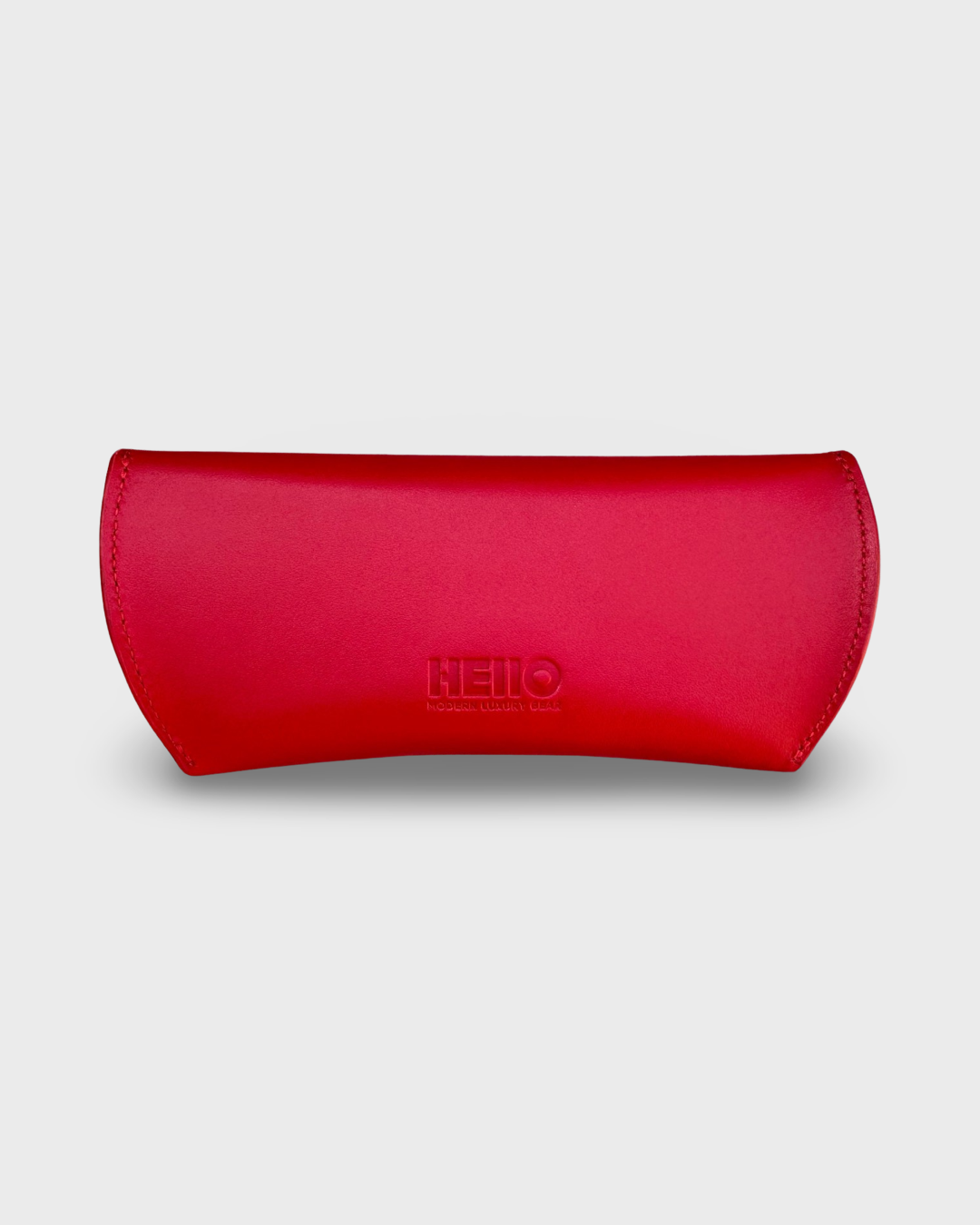 Scarlet Red__Leather SUNGLASSES CASE - Hello