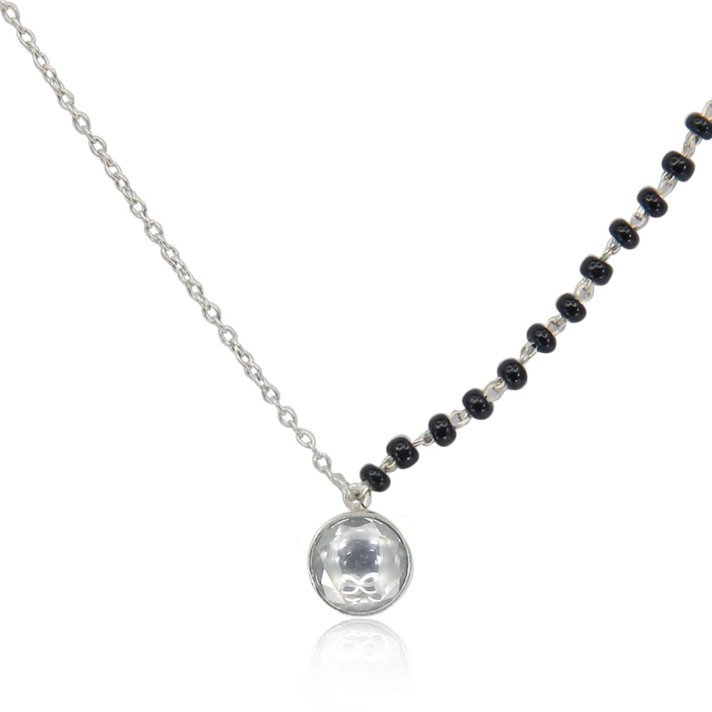 SILVER EXQUISITE MANGALSUTRA NECKLACE