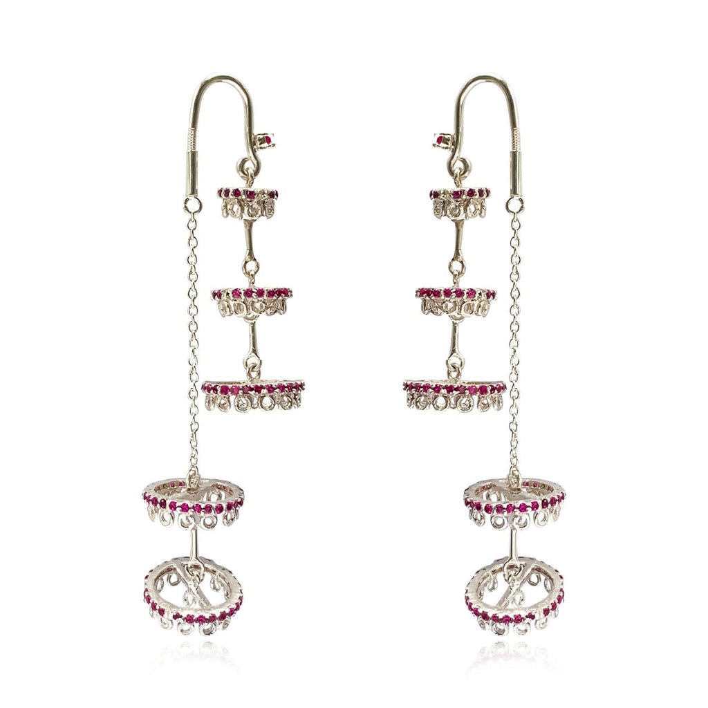 Silver 925 Chandelier Sui Dhaga Earrings