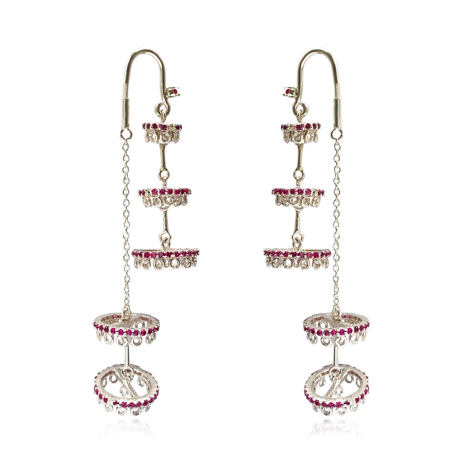 Silver 925 Chandelier Sui Dhaga Earrings