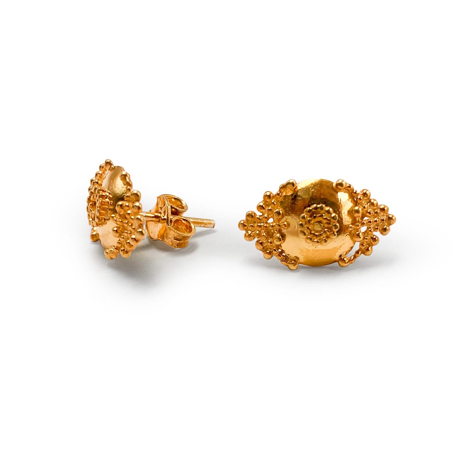 Silver Devi Kalasam Stud Earrings