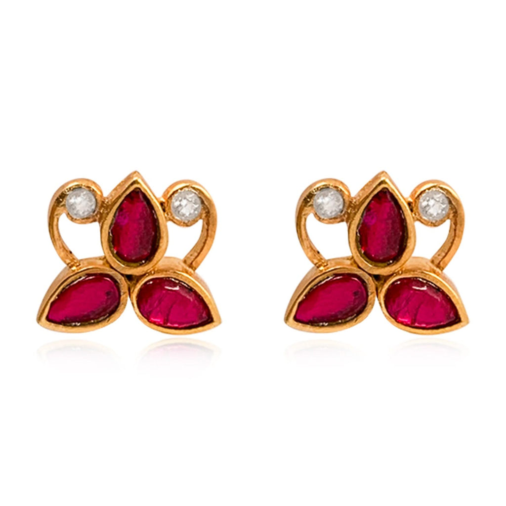 Silver Lotus Stud Earings