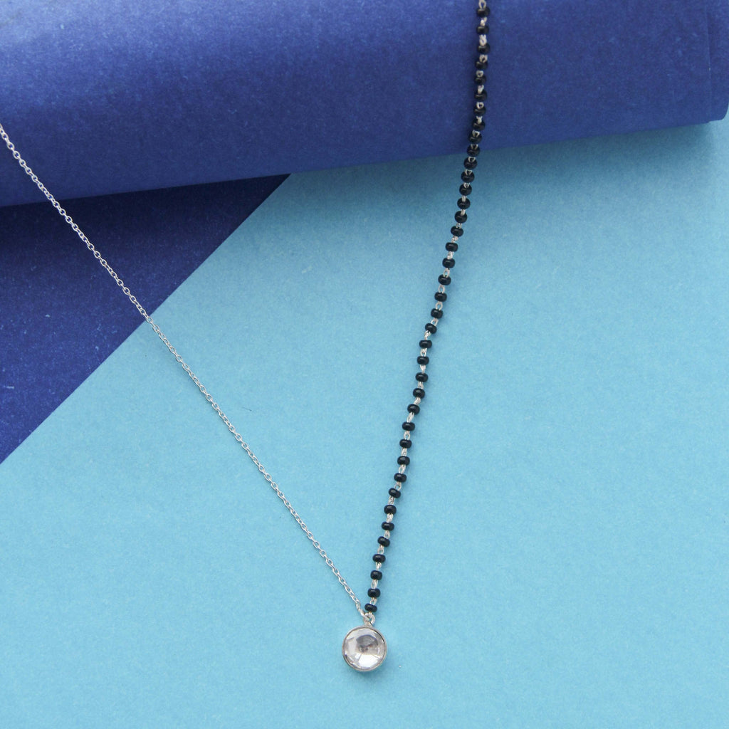 SILVER EXQUISITE MANGALSUTRA NECKLACE
