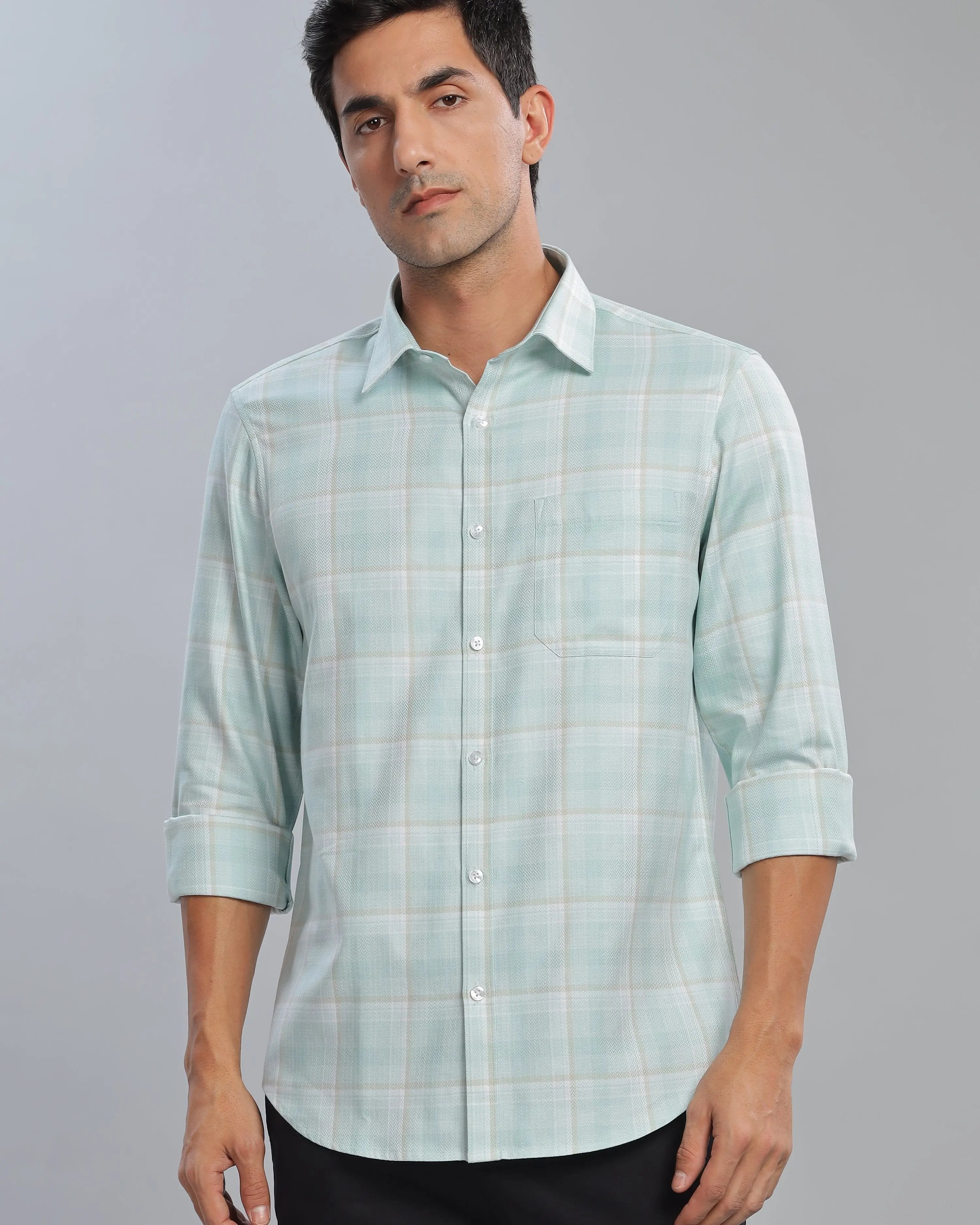 Ice Green Checked ShirtUnited By Hope