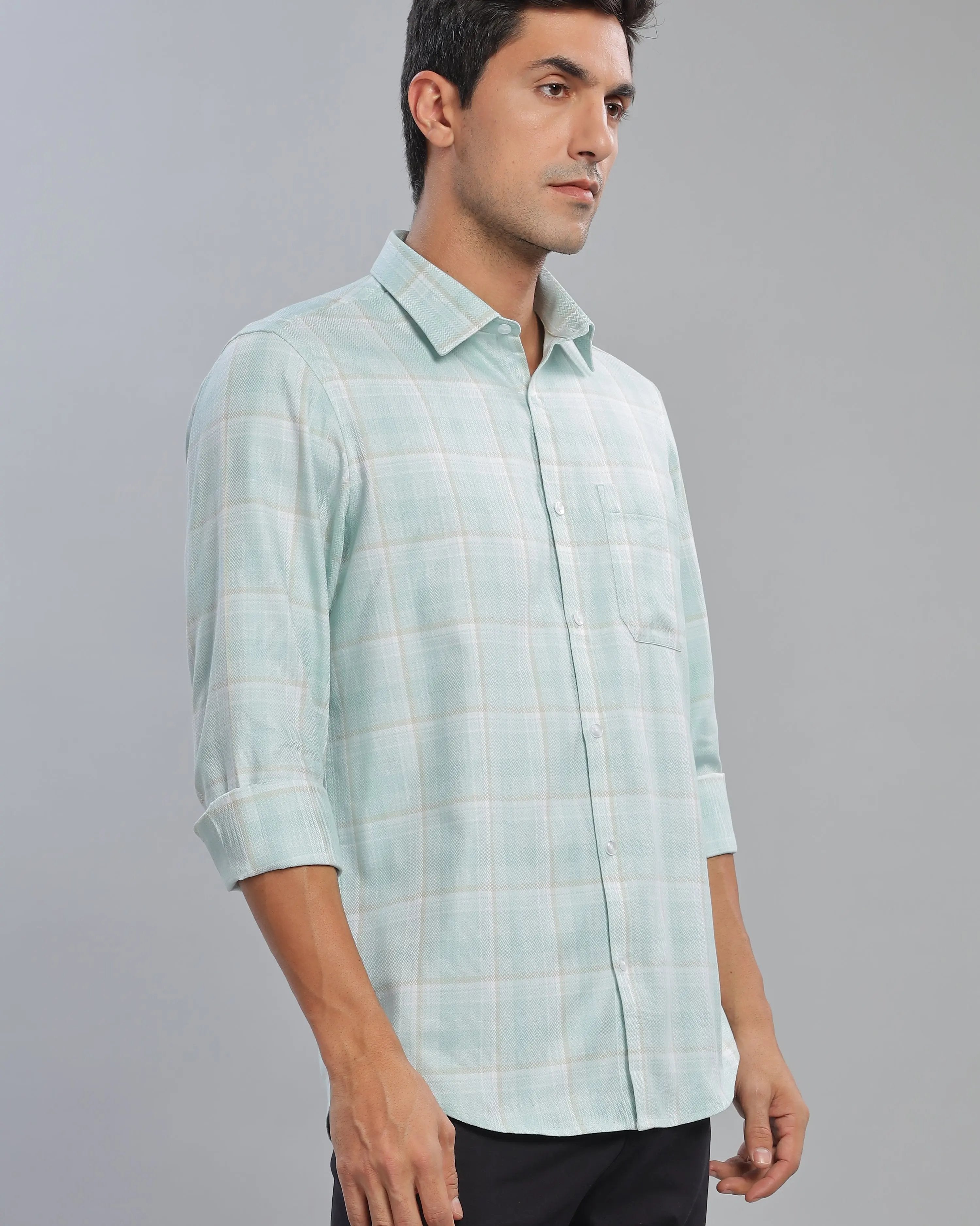 Ice Green Checked ShirtUnited By Hope