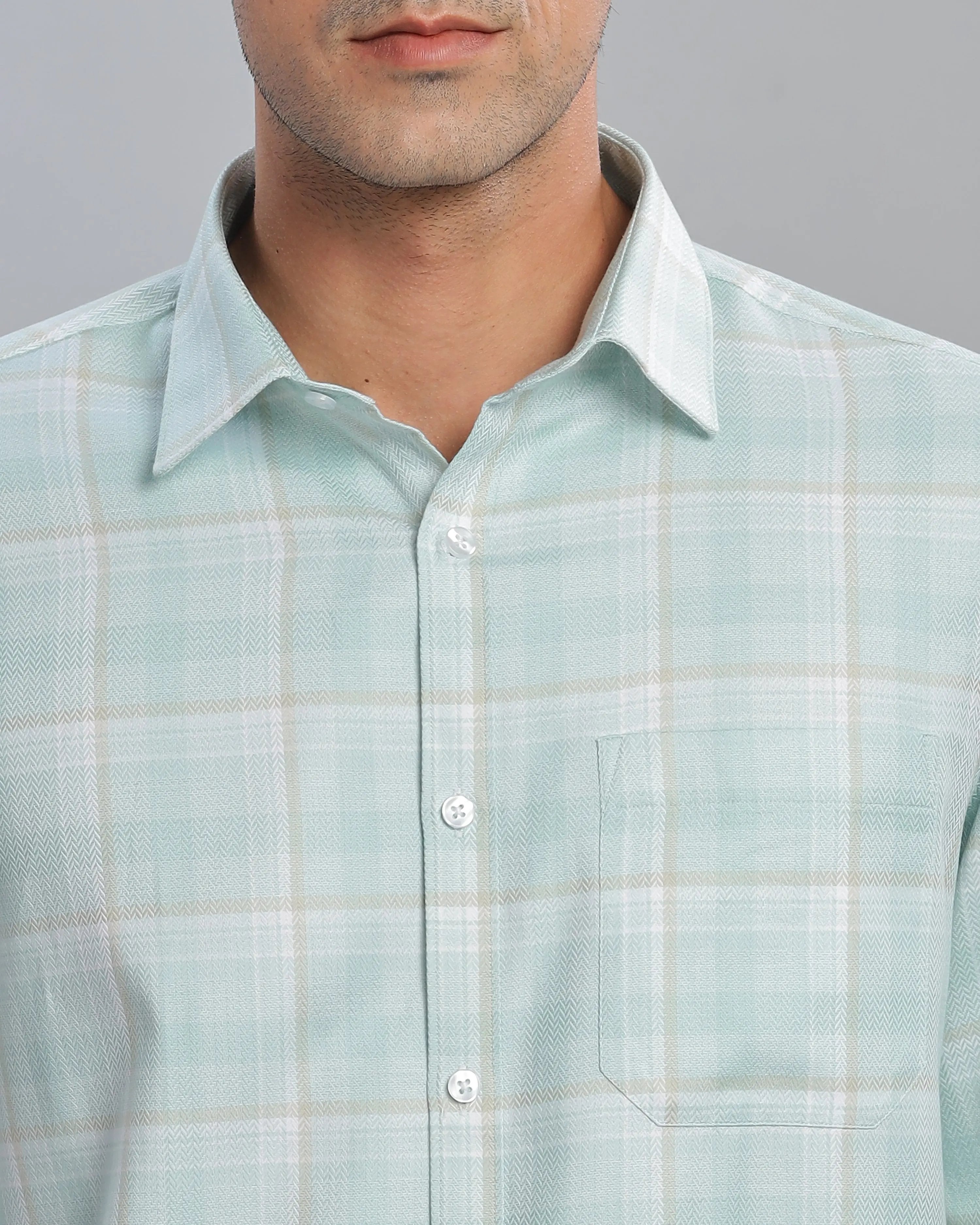 Ice Green Checked ShirtUnited By Hope