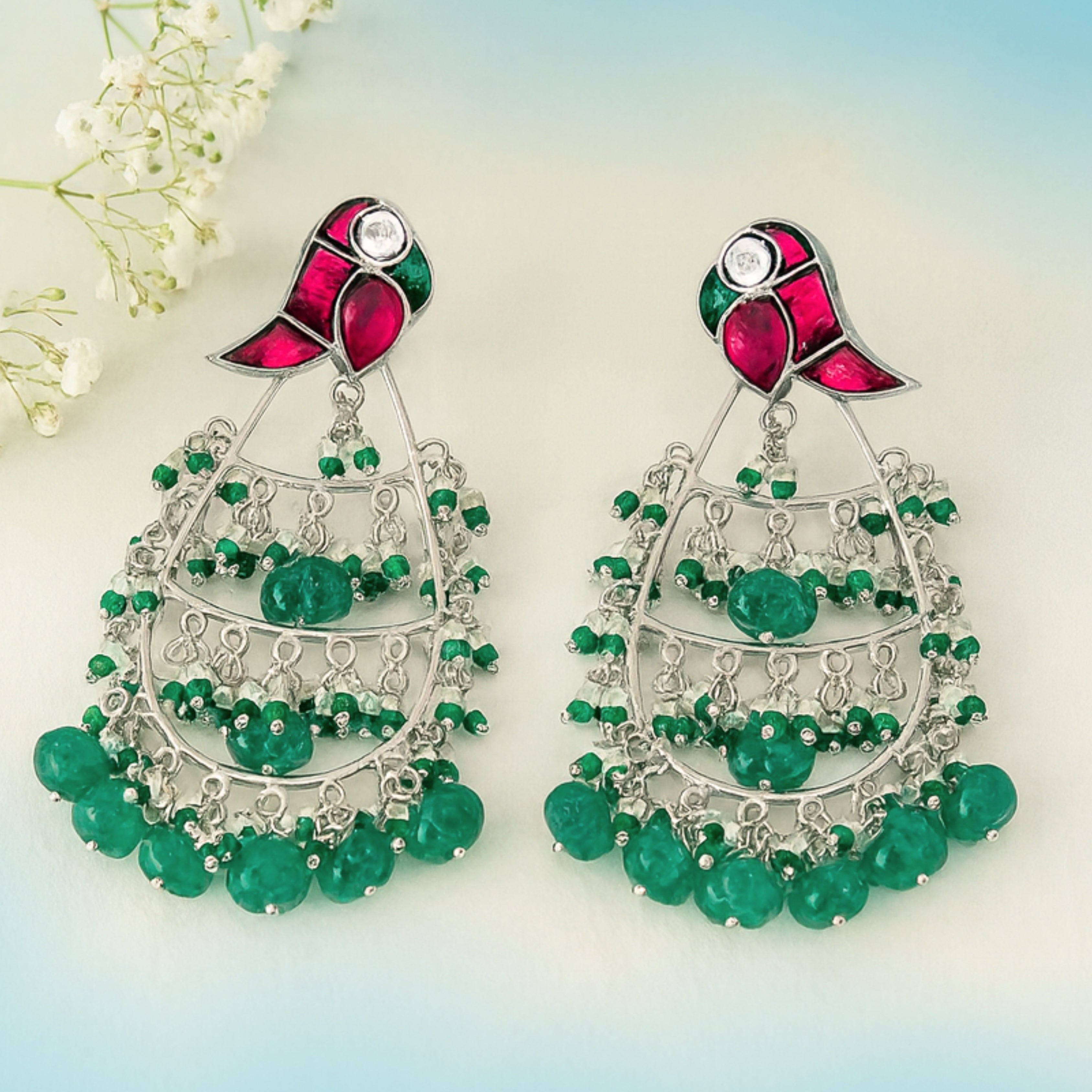 Buy Mithu Earrings Silver
