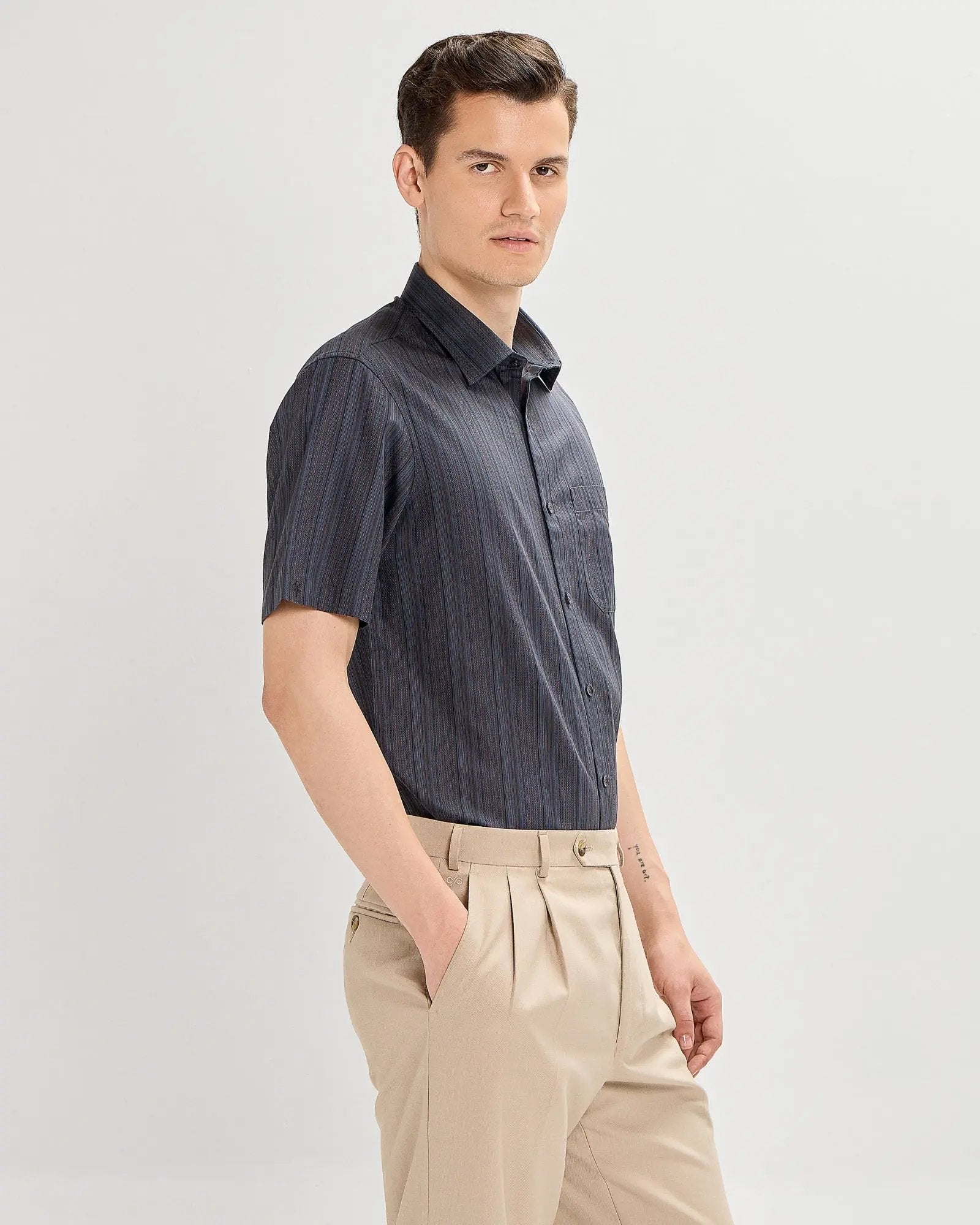 India Ink Short Sleeves Striped ShirtUnited By Hope