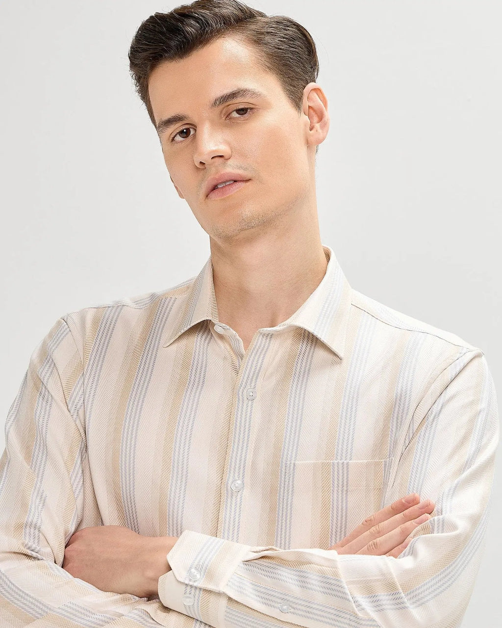 Ivory Cream Striped ShirtUnited By Hope