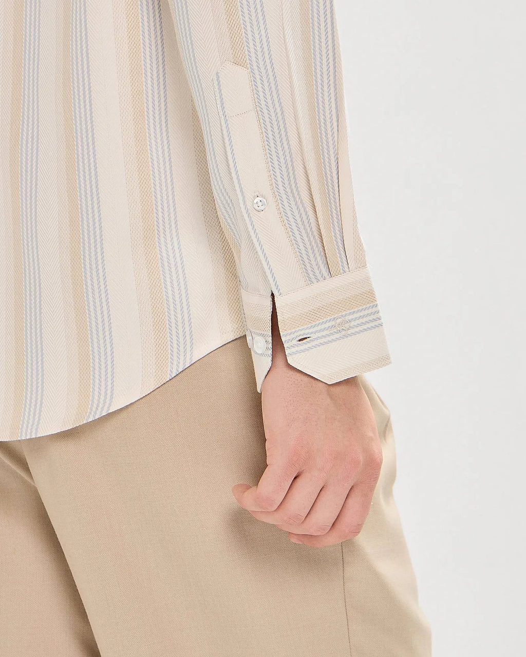 Ivory Cream Striped ShirtUnited By Hope