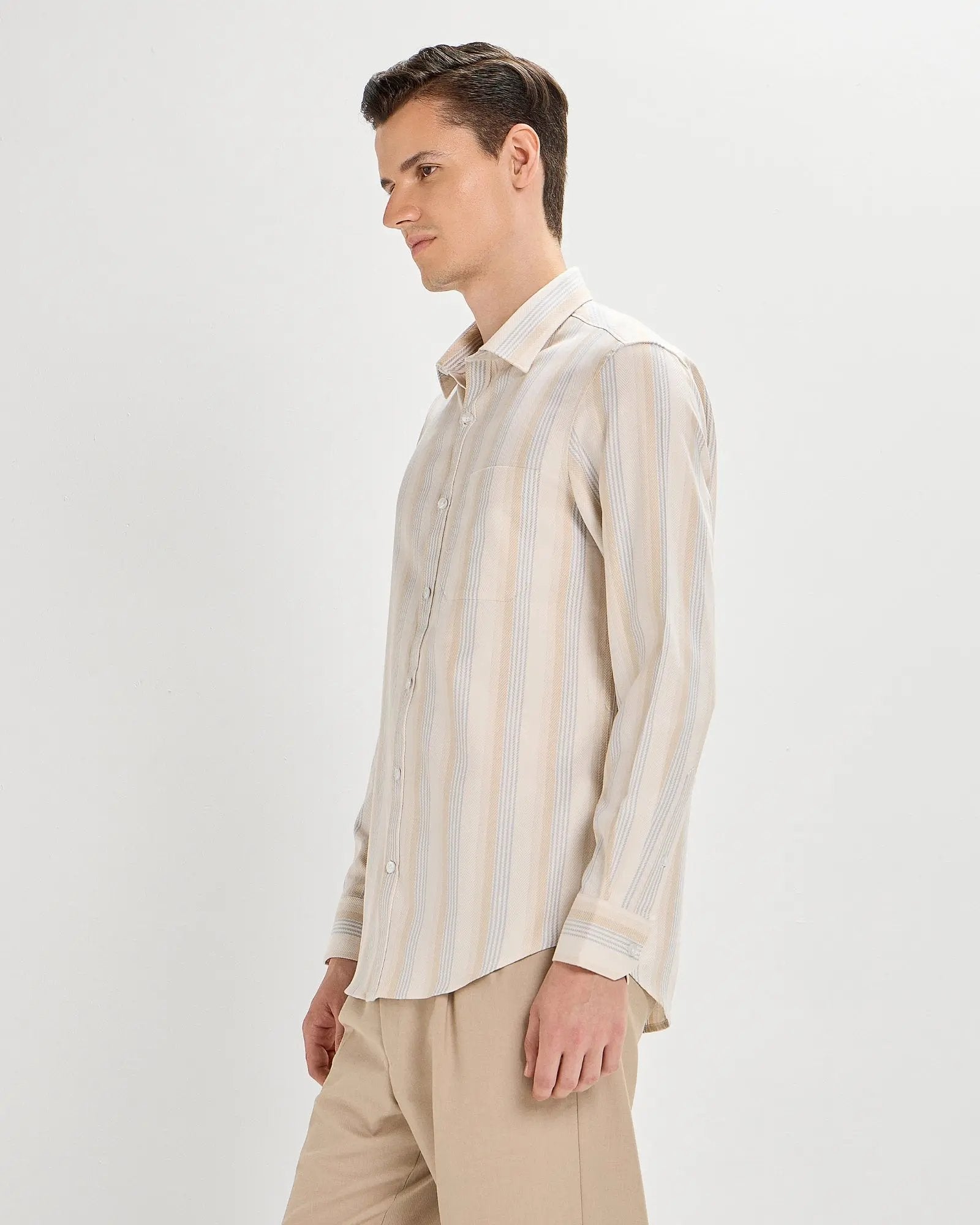 Ivory Cream Striped ShirtUnited By Hope