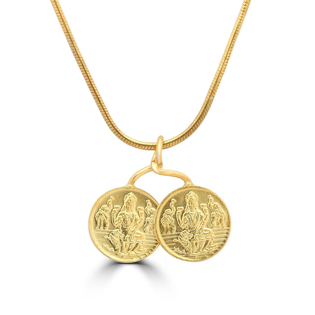 Lakshmi Silver Double locket