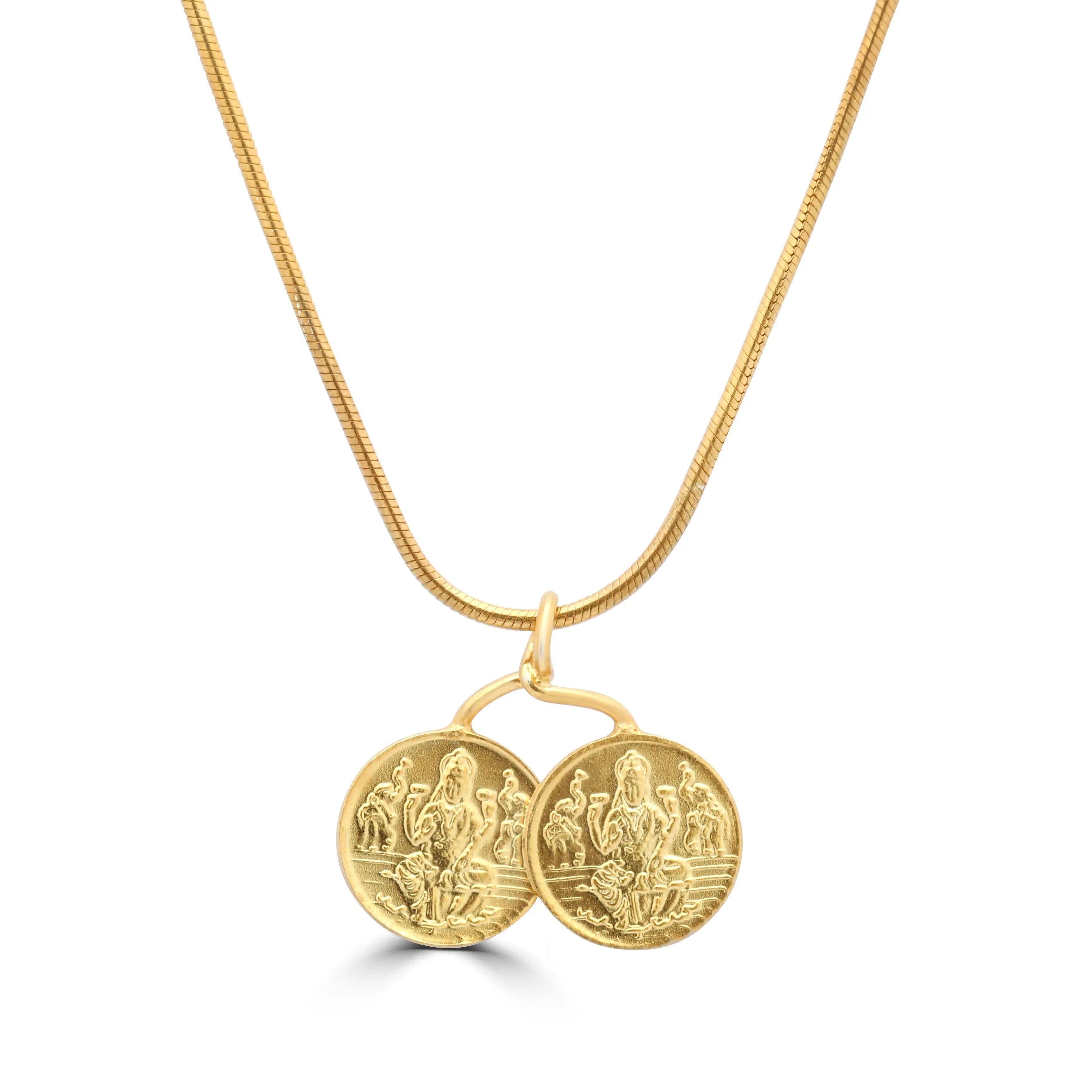 Lakshmi Silver Double locket