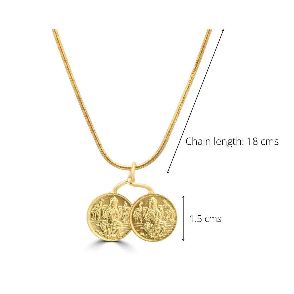 Lakshmi Silver Double locket