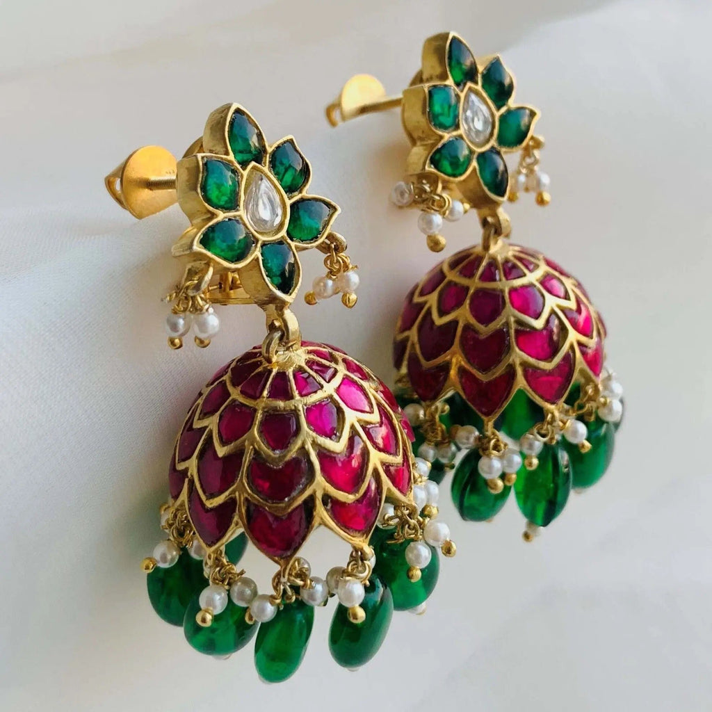 Kundan Silver 92.5 Jhumka