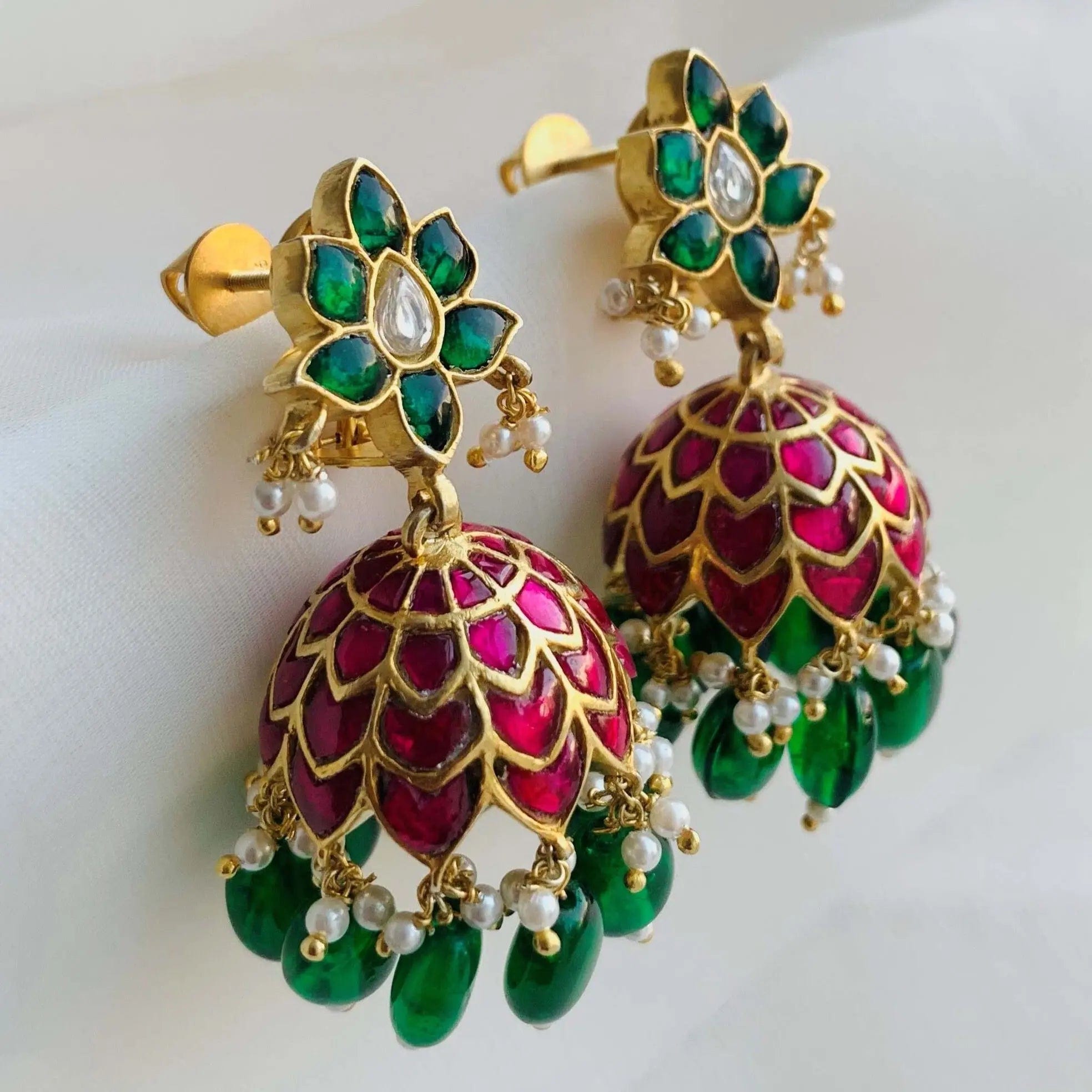Kundan Silver 92.5 Jhumka