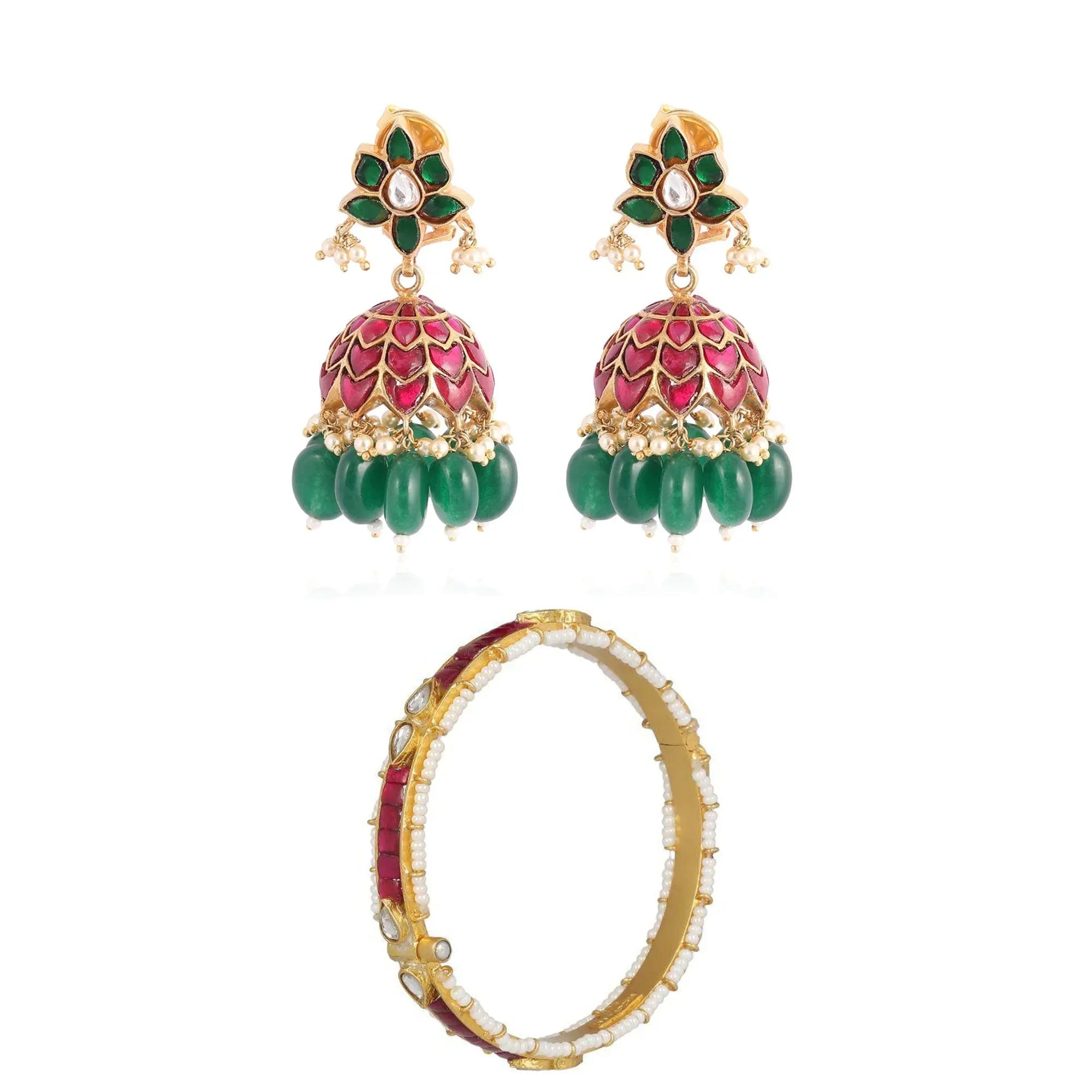Kundan Silver 92.5 Jhumka