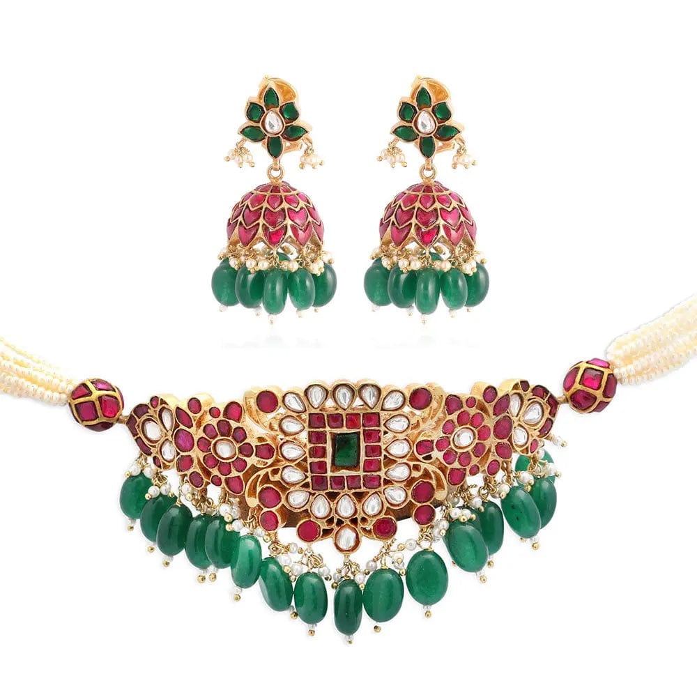 Kundan Silver 92.5 Jhumka