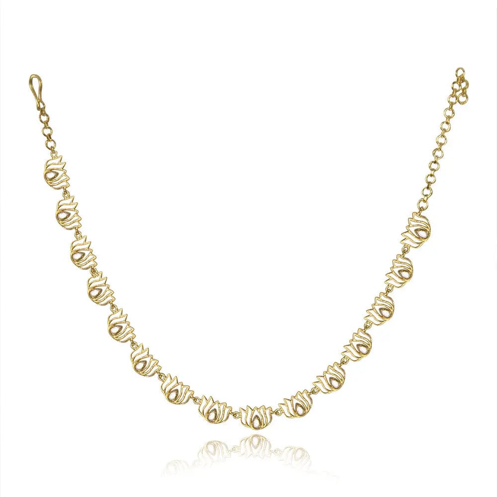 Lotus Gold Plated Silver Choker