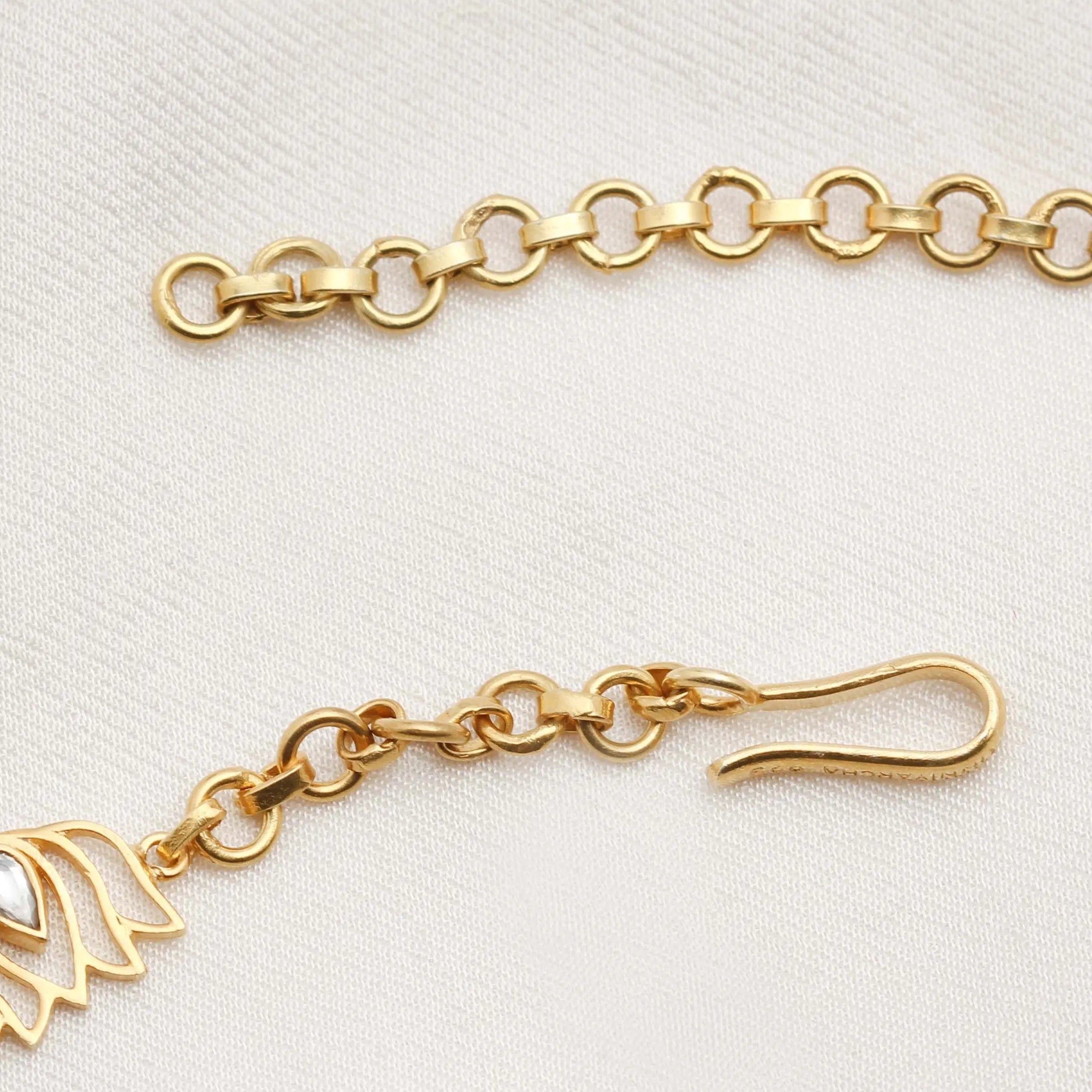 Lotus Gold Plated Silver Choker