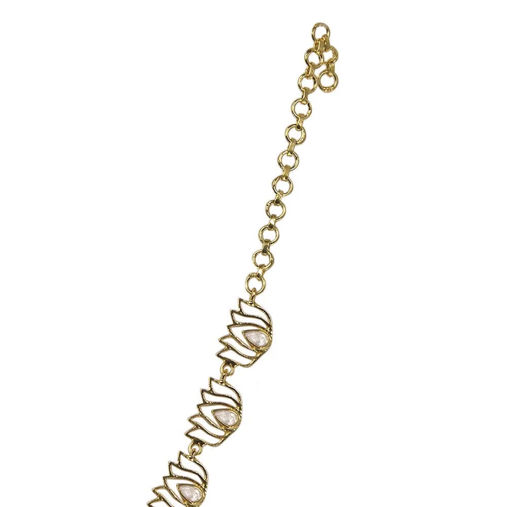 Lotus Gold Plated Silver Choker