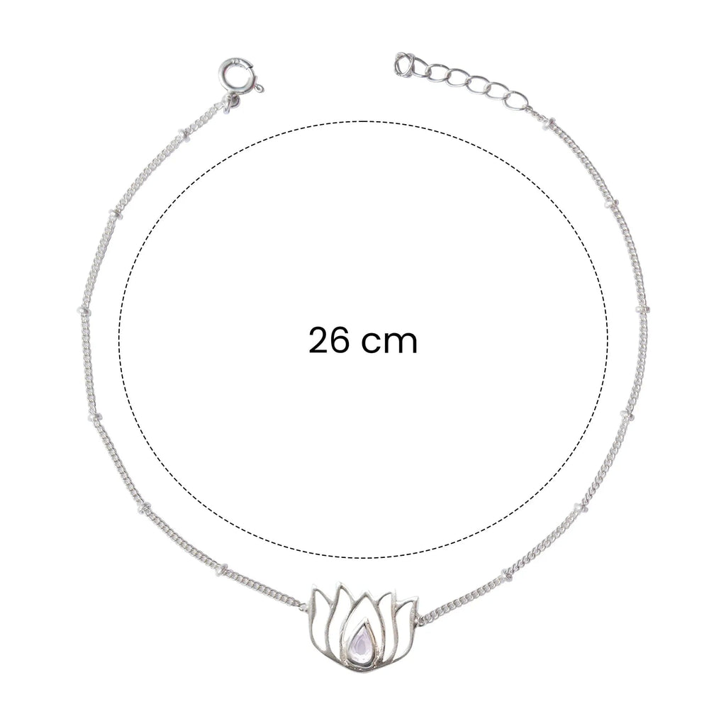 Lotus 92.5 Sterling Silver Anklet
