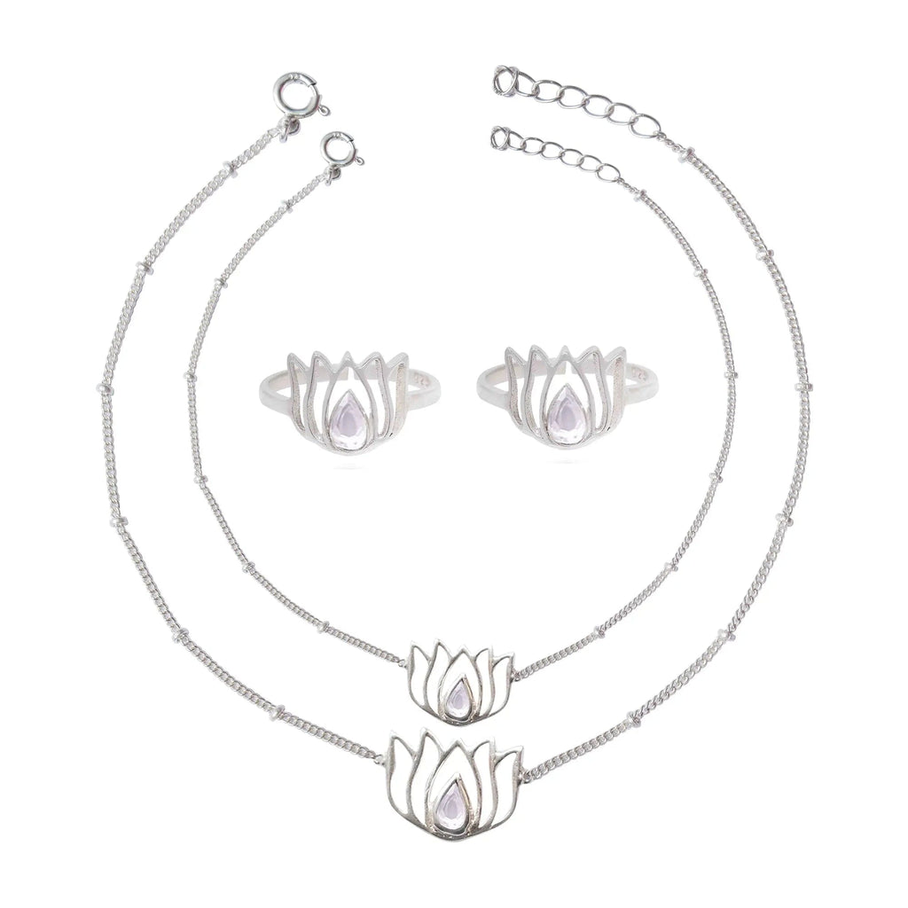 Lotus 92.5 Sterling Silver Anklet