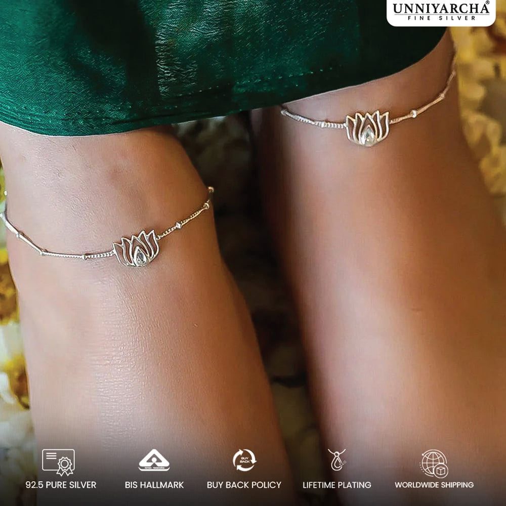 Lotus 92.5 Sterling Silver Anklet