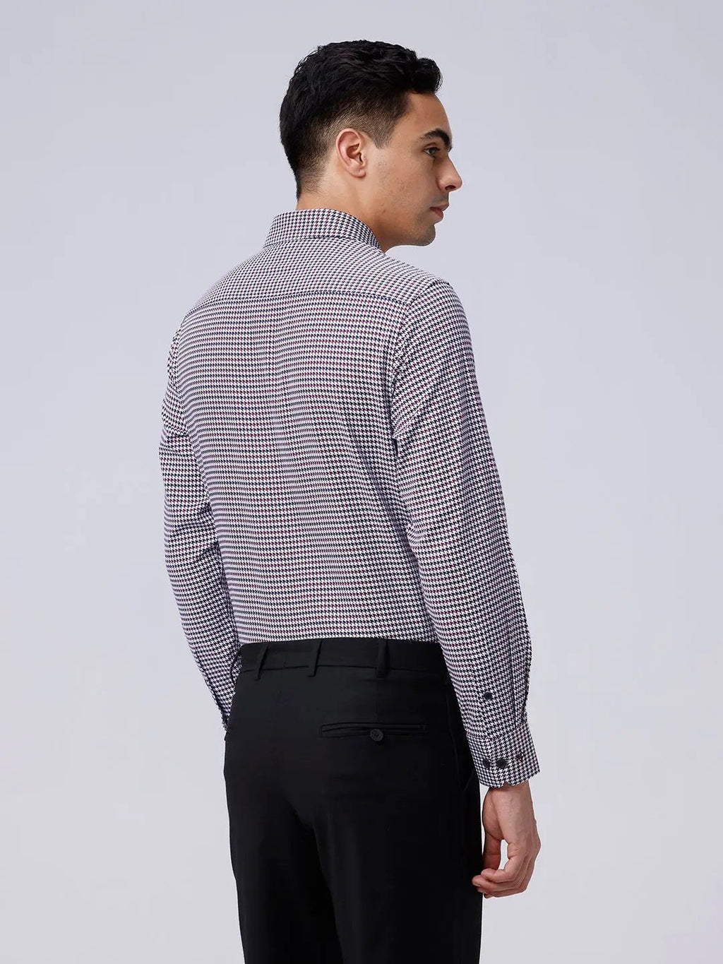 Maroon and Black Structured Dobby ShirtUnited By Hope