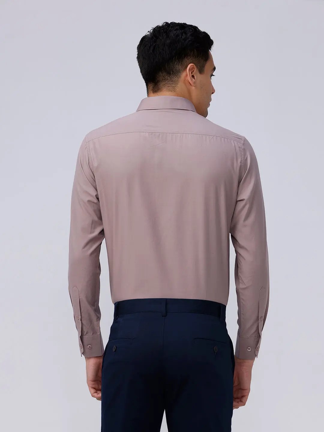 Mauve Cotton Tencel Plain ShirtUnited By Hope
