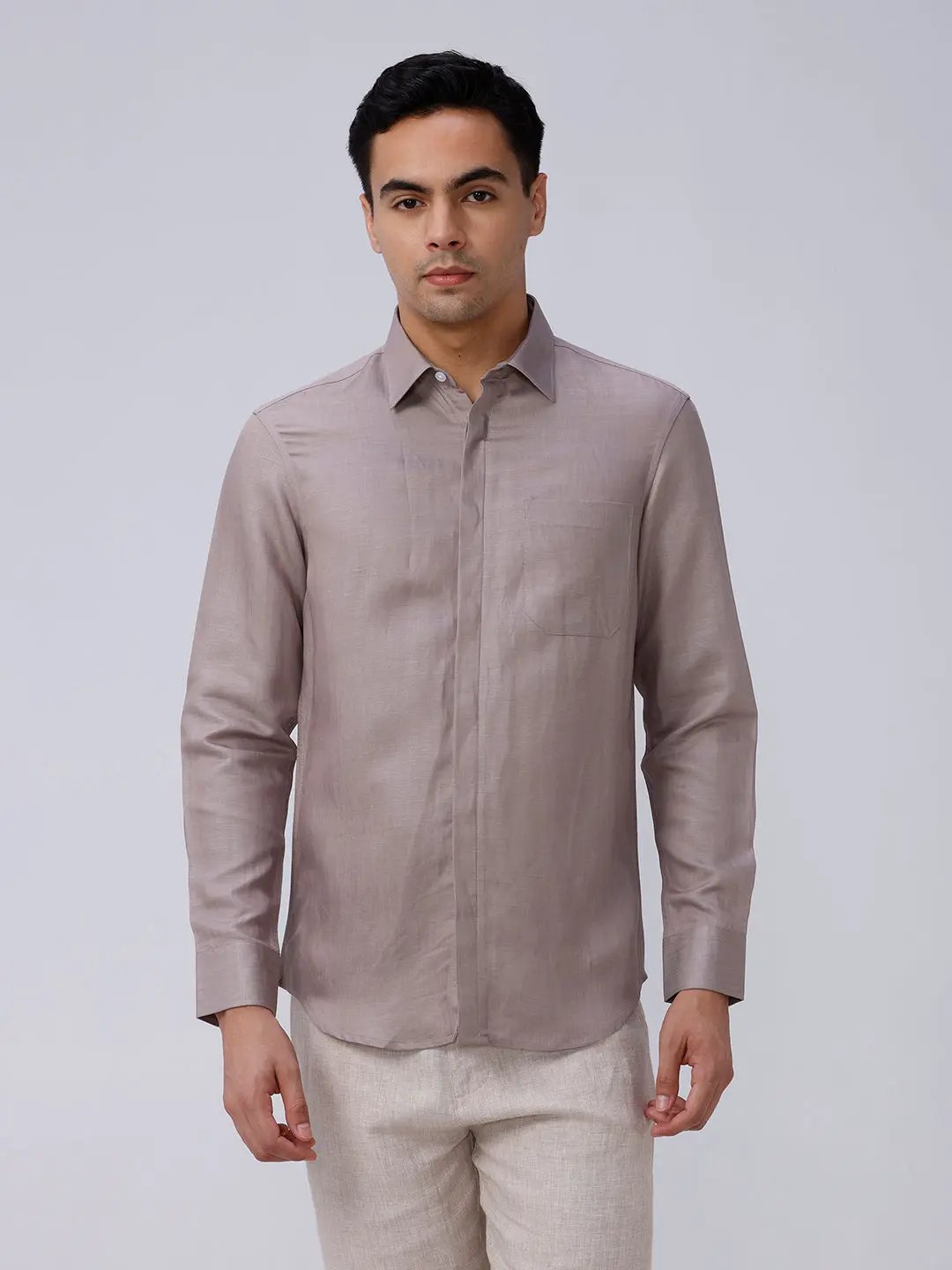 Mauve Plain Tencel ShirtUnited By Hope