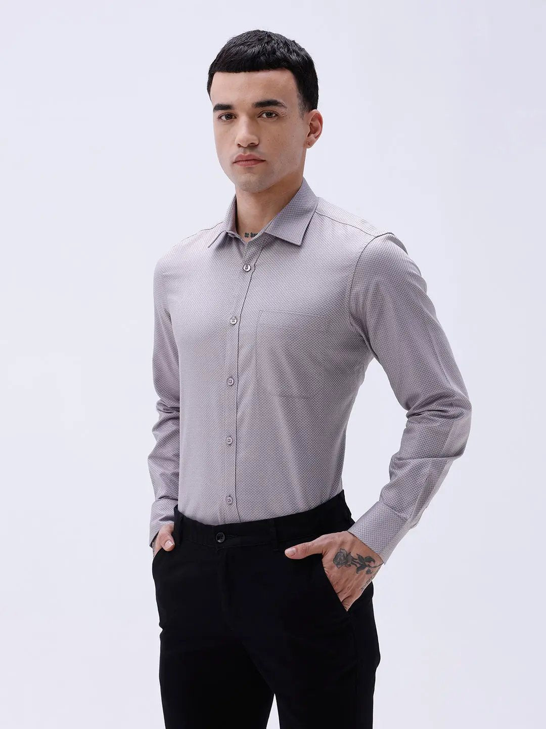 Mauve Twill Structured ShirtUnited By Hope