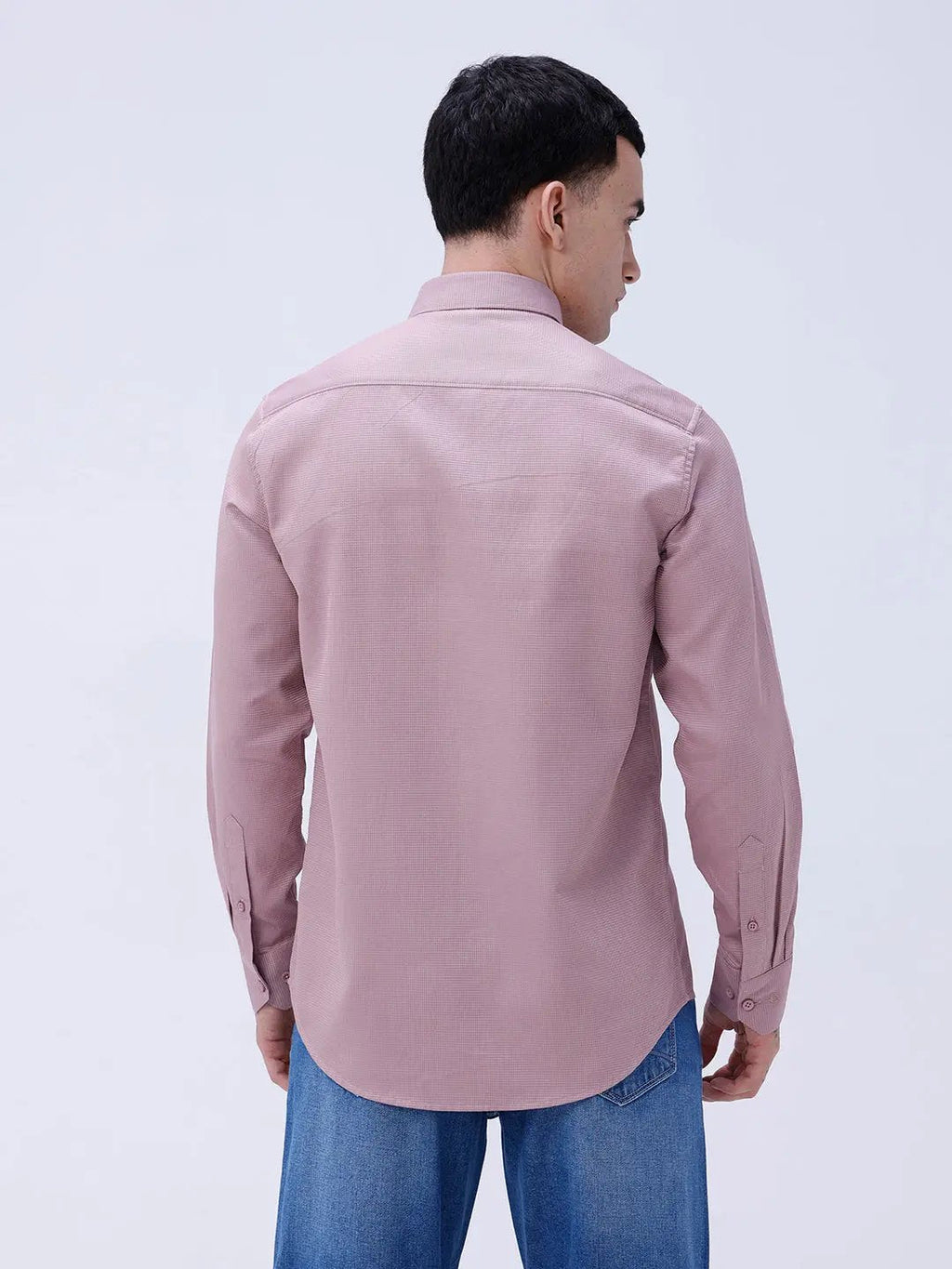 Mauve Waffle Dobby Plain ShirtUnited By Hope