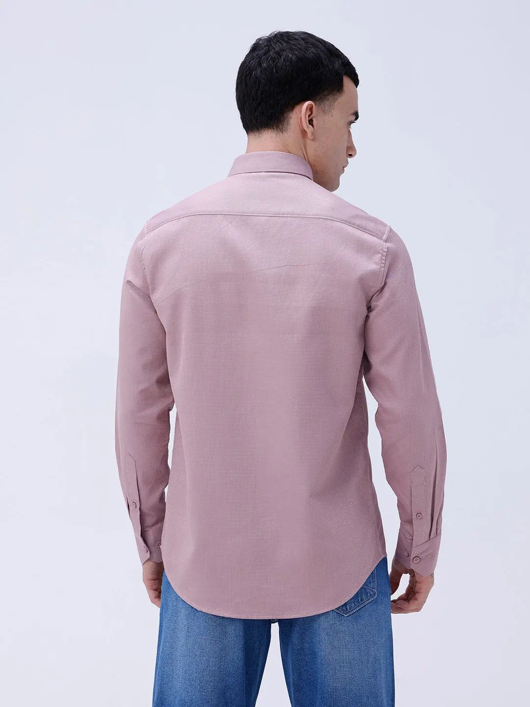 Mauve Waffle Dobby Plain ShirtUnited By Hope
