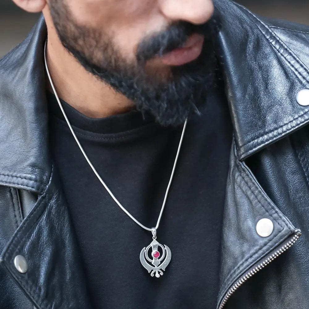 Men's 92.5 Silver Khanda pendant
