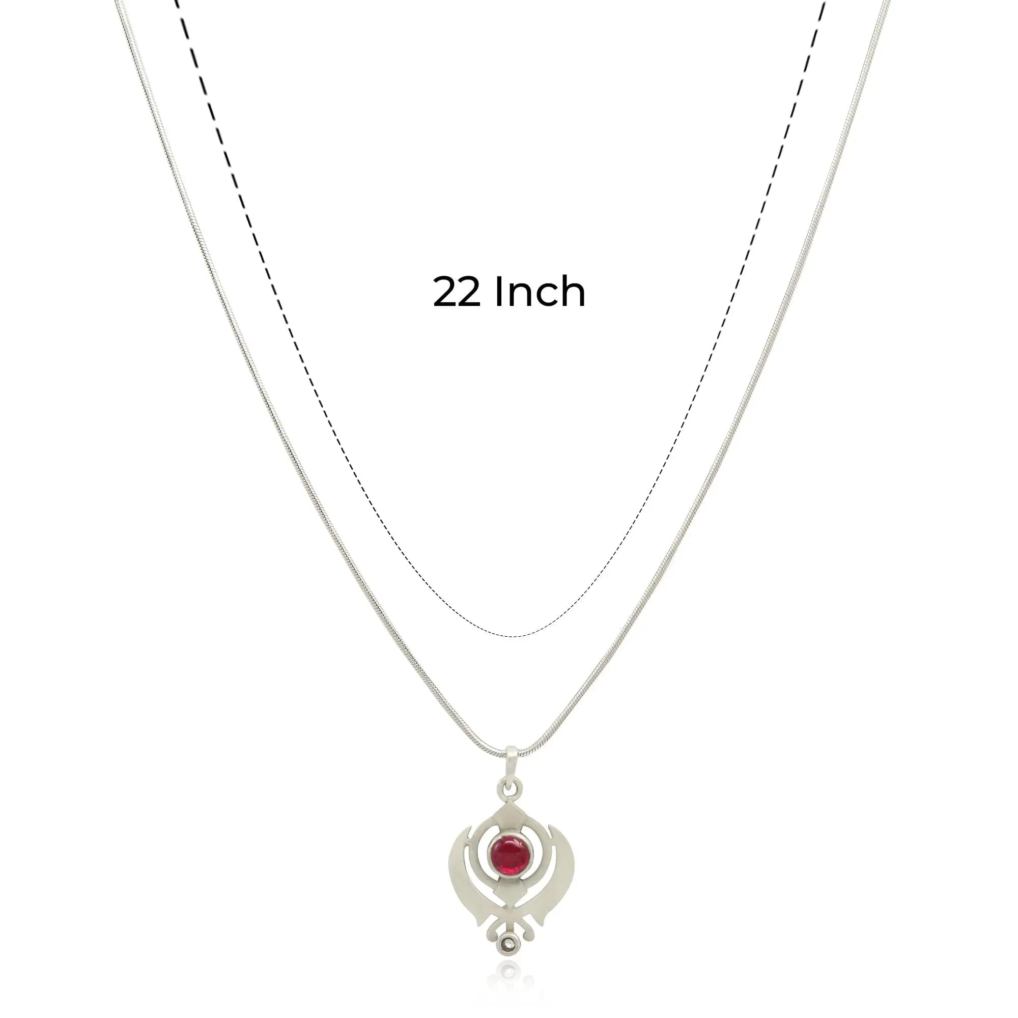 Men's 92.5 Silver Khanda pendant