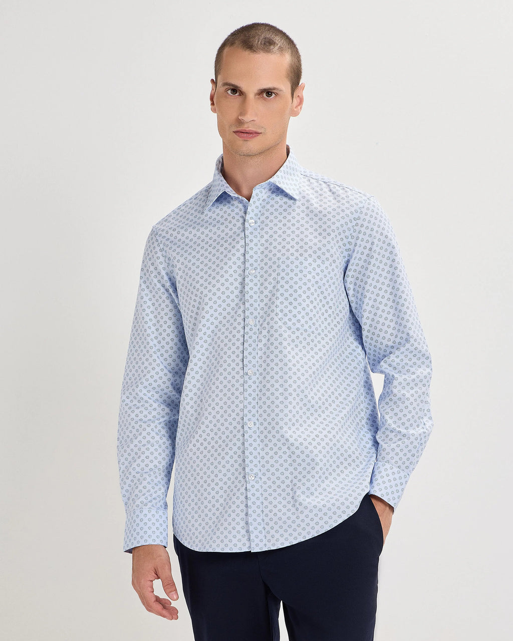 Milky Blue Printed ShirtUnited By Hope