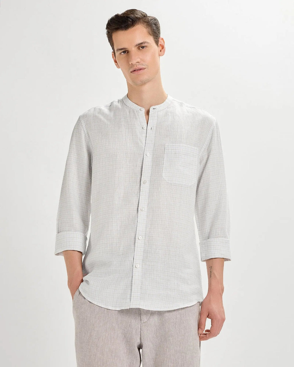 Nimbus Cloud Linen Checks ShirtUnited By Hope