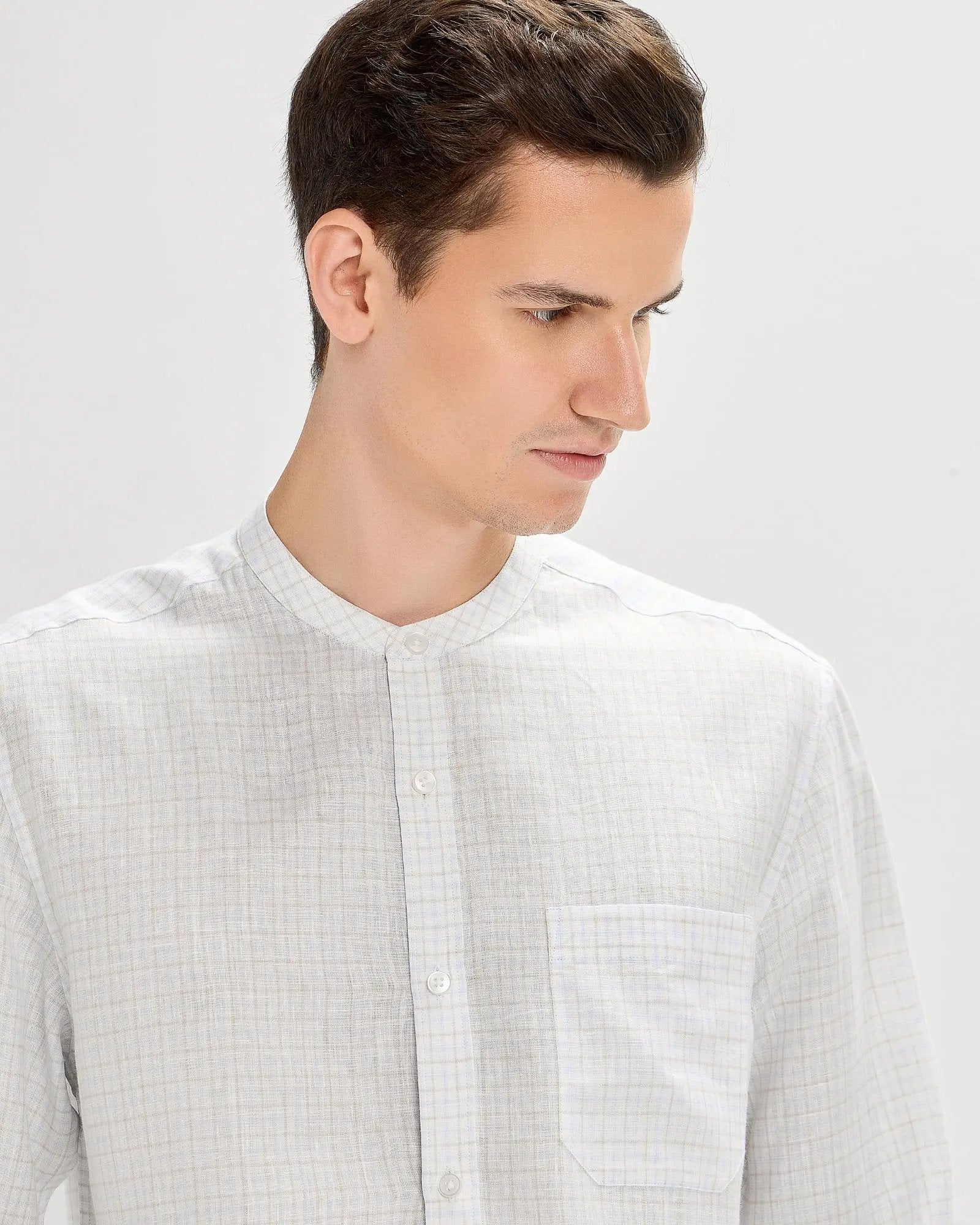 Nimbus Cloud Linen Checks ShirtUnited By Hope
