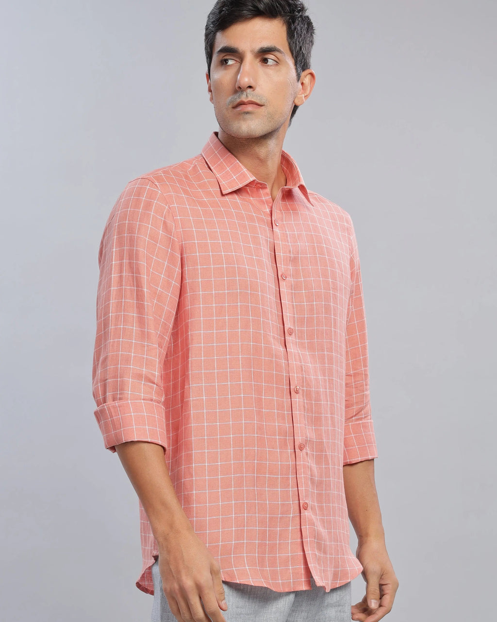 Orangeade Checks Linen ShirtUnited By Hope