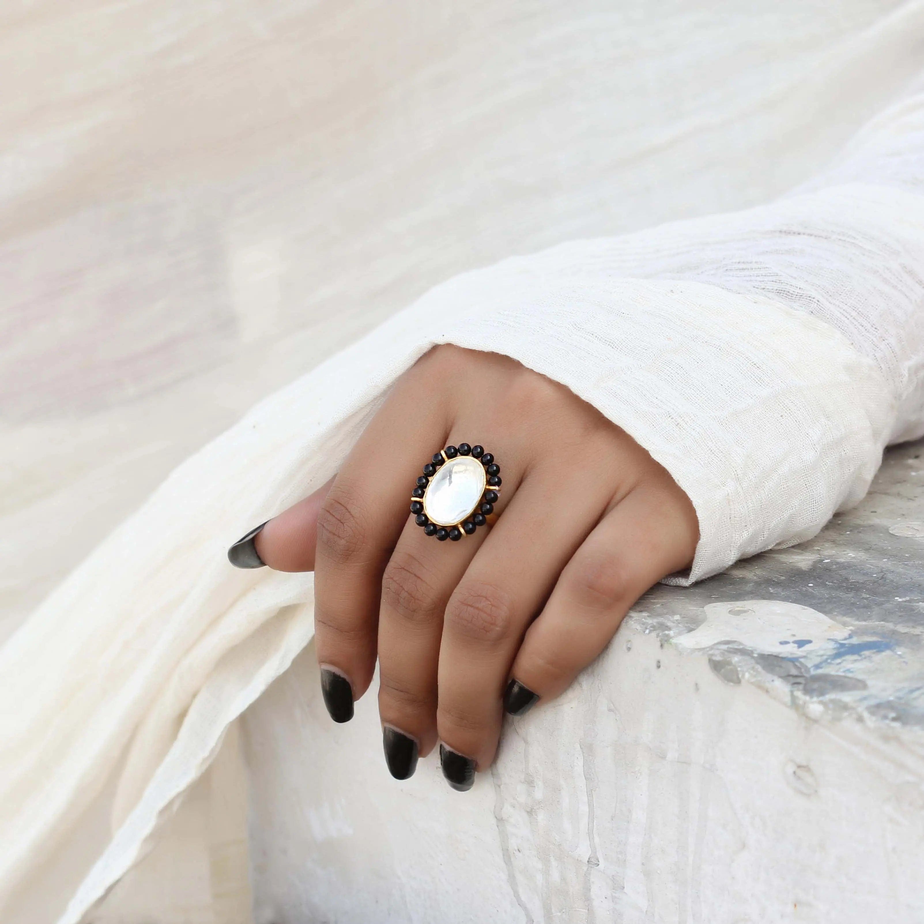 Oval Subtle Mangalsutra Ring