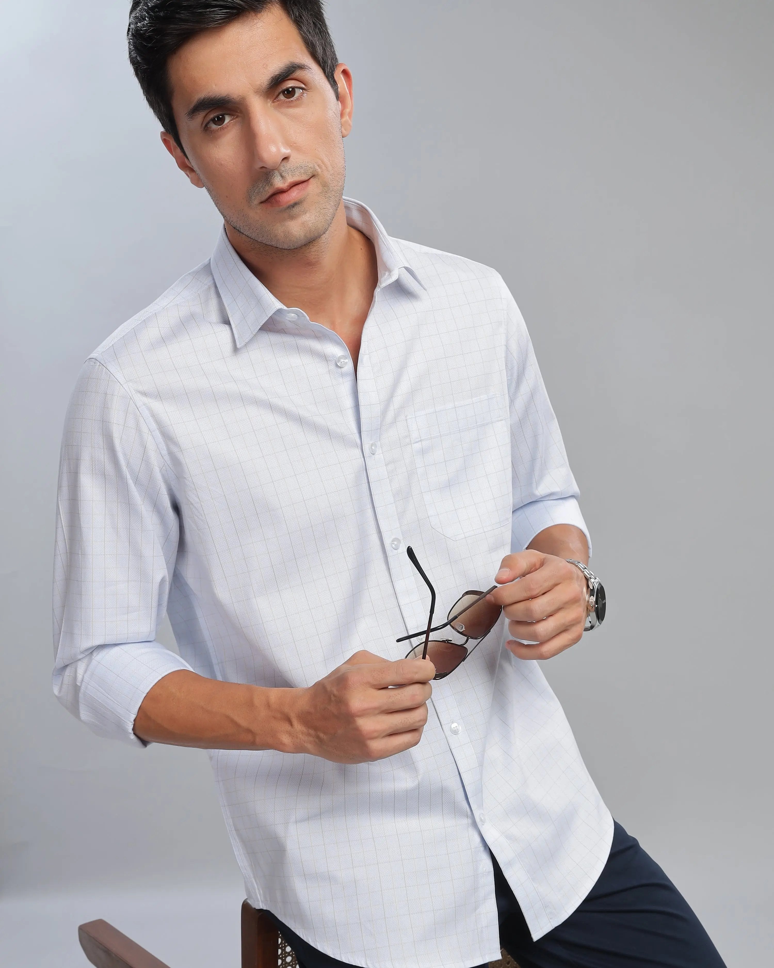 Pastel Blue Checks ShirtUnited By Hope