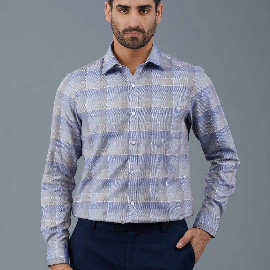 Pecan Blue Checks ShirtUnited By Hope