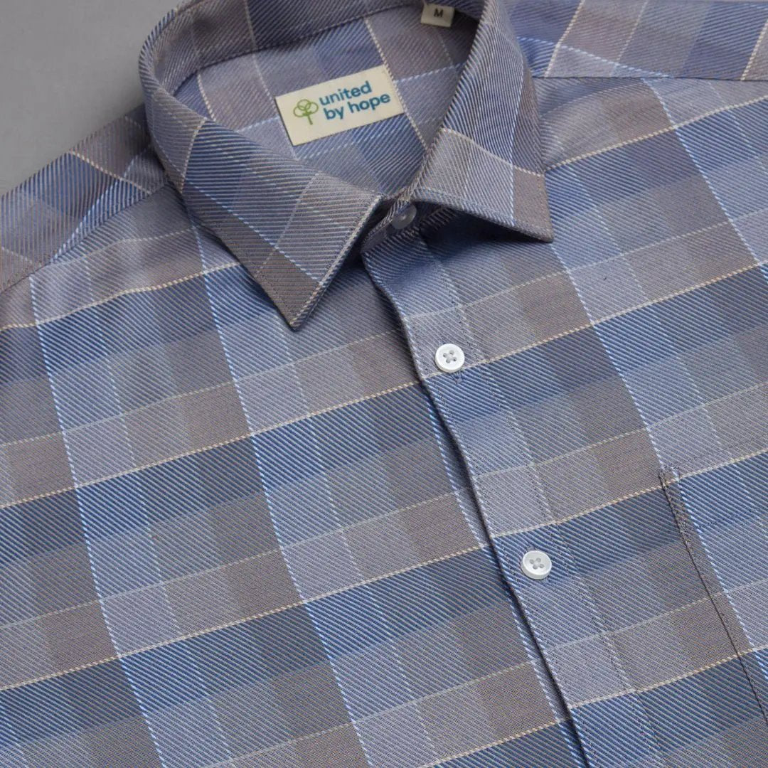 Pecan Blue Checks ShirtUnited By Hope