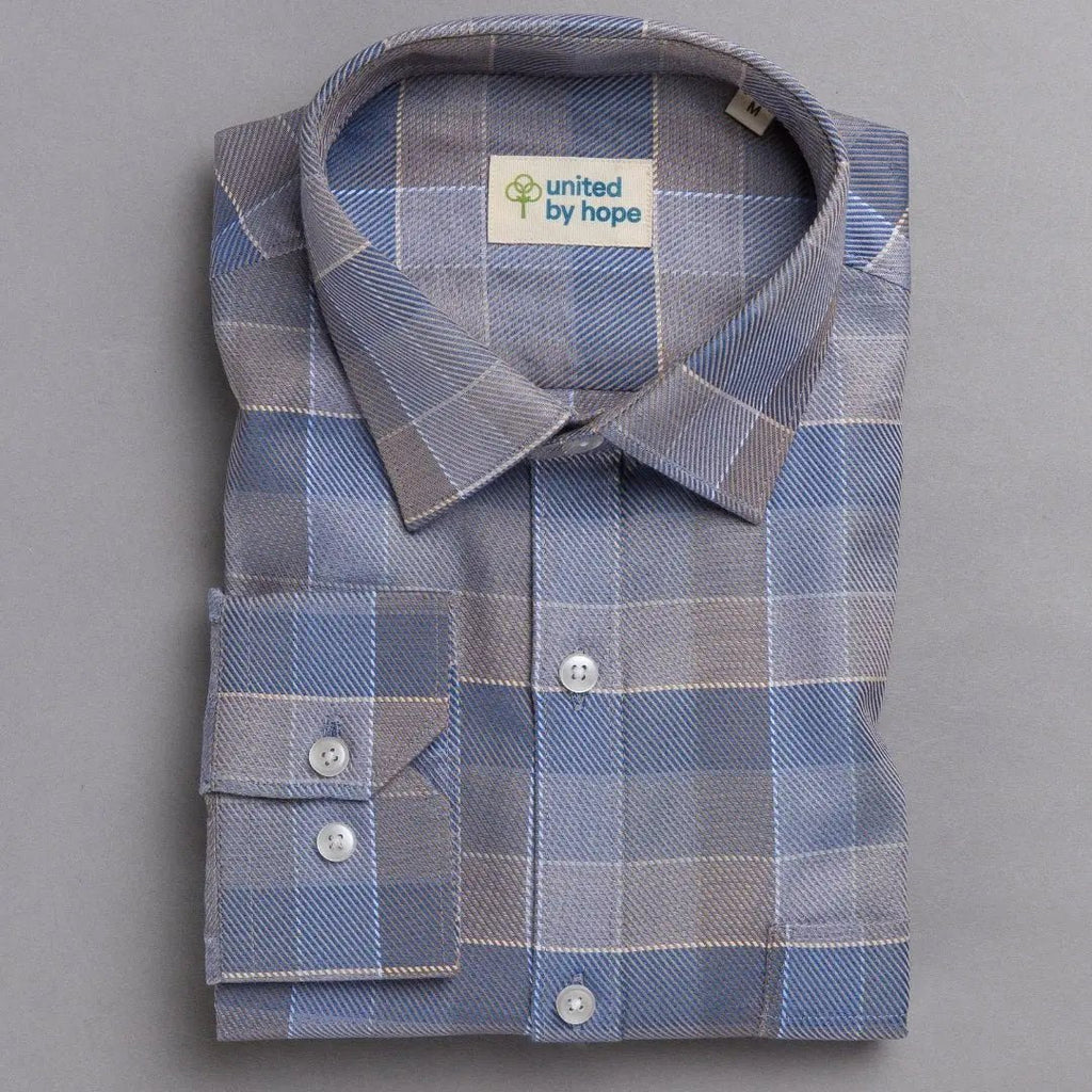Pecan Blue Checks ShirtUnited By Hope
